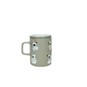 MUG CANI C/TAPPO E FILTRO NEW BONE CHINA/INOX