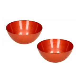 CIOTOLINA ARES ARANCIO SET 2 P Z VETRO CM D 15