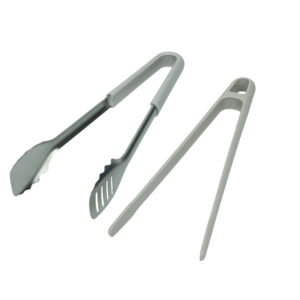 DOPPIA PINZA ALIMENTARE A INCASTRO TORTORA INOX/NYLON/PP