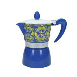CAFFETTIERA CITRUS BLU 3 TAZZE INDUZIONE ALLUMINIO
