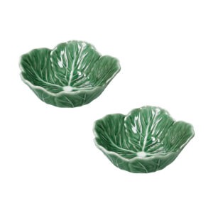 CIOTOLINA FOGLIA VEGAN VERDE SET 2 PZ PORCELLANA