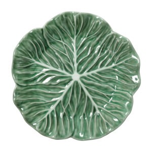 VASSOIO FOGLIA VEGAN VERDE PORCELLANA