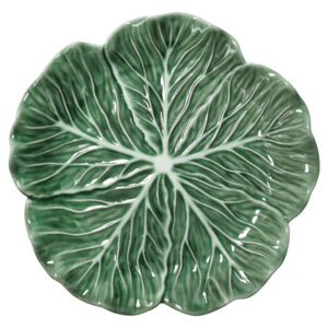 VASSOIO FOGLIA VEGAN VERDE PORCELLANA