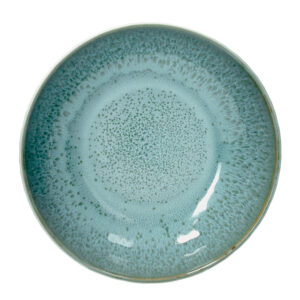 PIATTO PIANO MELANGE ACQUAMARINA STONEWARE
