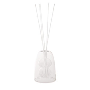 DIFFUSORE DI FRAGRANZA MINI BUBBLE TRASPARENTE VETRO C/BASTONCINI FIBER WOOD