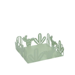 PORTA TOVAGLIOLI CACTUS VERDE METAL