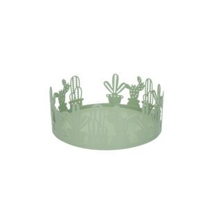 PORTAPIATTI CACTUS VERDE METAL