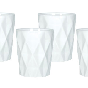 BICCHIERE DIAMANTE BIANCO SET 6PZ VETRO