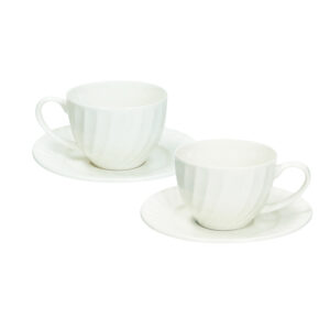 TAZZINA CAFFE CANETE' SET 2 PZ NEW BONE CHINA