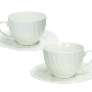 TAZZA THE CANETE' SET 2 PZ NEW BONE CHINA