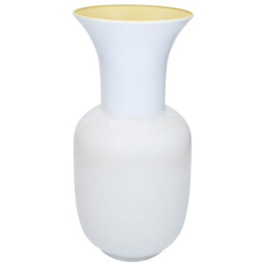 VASO ARGO BICOLOR BIANCO/OCRA VETRO 37H