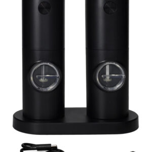 MACINA SALE/PEPE ELETTRICO RICARICABILE C/SUPPORTO SET 2PZ
