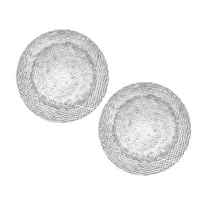 PIATTINO DROP TRASPARENTE SET 2 PZ VETRO CM D 21