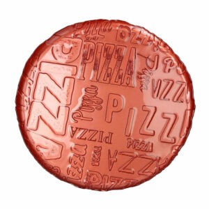 PIATTO PIZZA ARANCIO VETRO