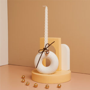 Claraluna - Candelabro bianco con candela