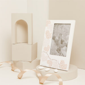 Portafoto decorato cuori rosa