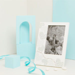 Portafoto decorato cuori verde