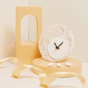 Orologio decoro floreale rosa