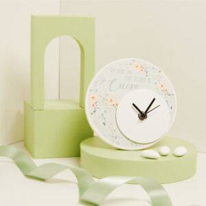 Orologio decoro floreale verde