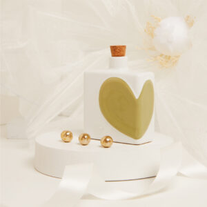 Oliera decoro cuore verde