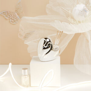 Diffusore forma cuore silver
