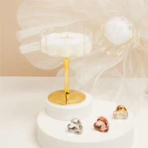 Candela in bicchiere gold