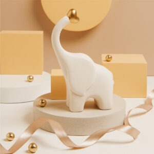 Elefantino bianco con cuore oro
