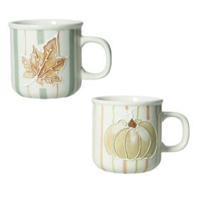 TAZZA CAFFE ZUCCA E VITE SET 2 PZ STONEWARE