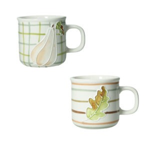 TAZZA CAFFE ZUCCA E QUERCIA SET 2 PZ STONEWARE
