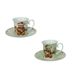 TAZZINA CAFFE' COCCOLE SET 2 PZ NEW BONE CHINA