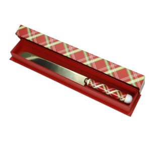 COLTELLO TORTA COCCOLE CHAMPAGNE INOX C/MANICO CERAMICA