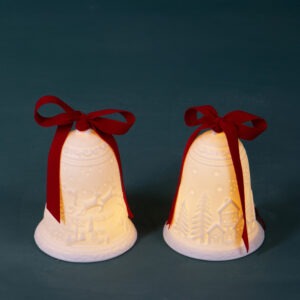 CAMPANA DECORI ASSORTITI CERAMICA C/LED