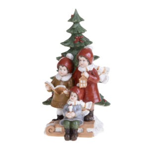 ALBERO DI NATALE C/BAMBINI RESINA