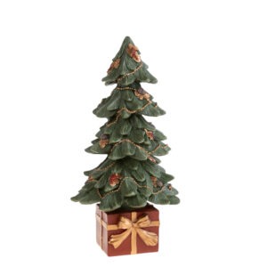 ALBERO DI NATALE C/PACCO DONO RESINA