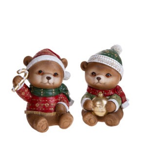 ORSETTI NATALE SET 2 PZ RESINA