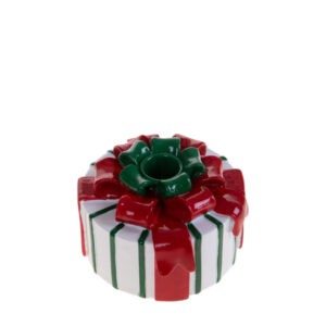 PORTA CANDELA PACCO REGALO RESINA