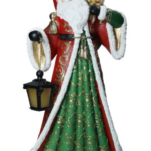 BABBO NATALE CON LANTERNA C/LED RESINA