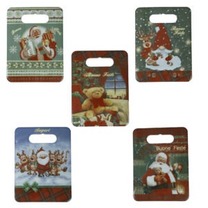 TAGLIERE CHRISTMAS PORCELLANA/EVA DISPLAY 10PZ