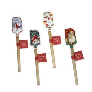 LECCAPENTOLA CHRISTMAS DECORI E COLORI ASSORTITI SILICONE/LEGNO DISPLAY 12 PZ