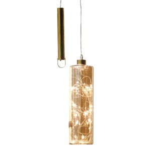 DECORATION CILINDRICA C/LED APPENDIBILE ATMOSFERA VETRO