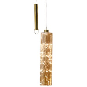DECORATION CILINDRICA C/LED APPENDIBILE ATMOSFERA VETRO