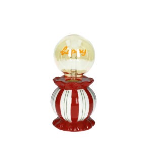 LAMPADA HAPPY ROSSO DOLOMITE/VETRO