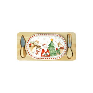 TAGLIERE RACCONTI PORCELLANA C/SUP BAMBOO C/2 COLT FORM INOX