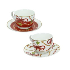 TAZZINA CAFFE' GIOCO DI LUCI SET 2 PZ NEW BONE CHINA
