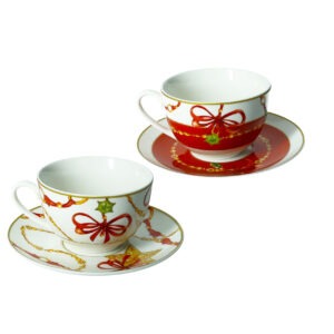 TAZZA THE' GIOCO DI LUCI SET 2 PZ NEW BONE CHINA