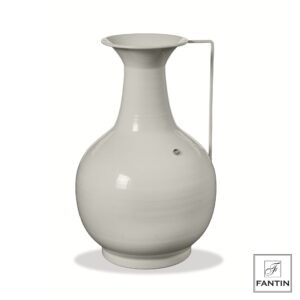 VASO METALLO GOCCIA BIANCO CM. Ø24XH38,5