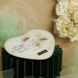 BILANCIA CUORE DECORO FLOREALE VERDE