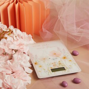 BILANCIA DECORO FLOREALE ROSA