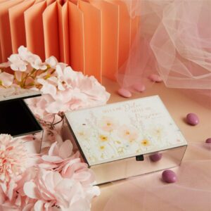 SCATOLA PORTA GIOIE DECORO FLOREALE ROSA