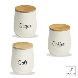 SET 3 BARATTOLI DA CUCINA CM. Ø10,5 X H12,5